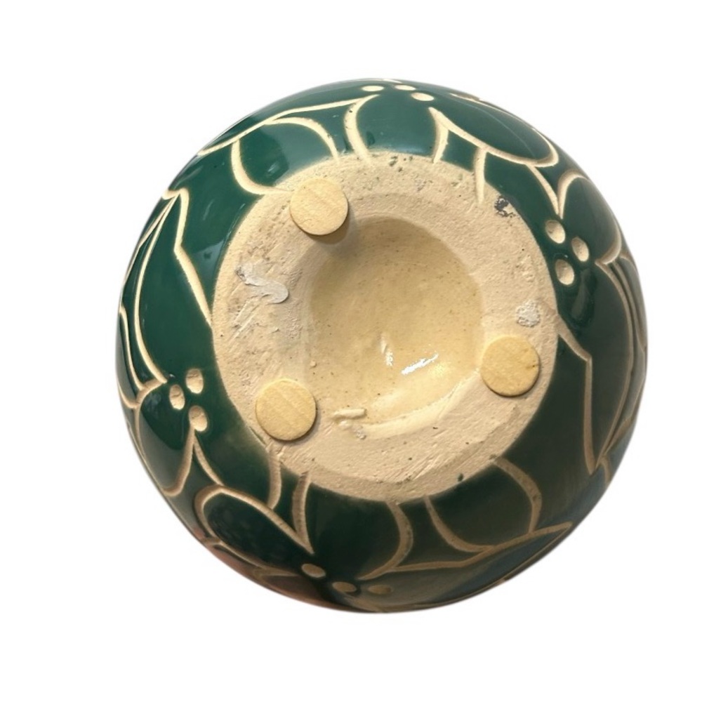 Opalhouse Green & White Indo Earthenware Floral Tropical 8" Vase - Picture 4 of 5